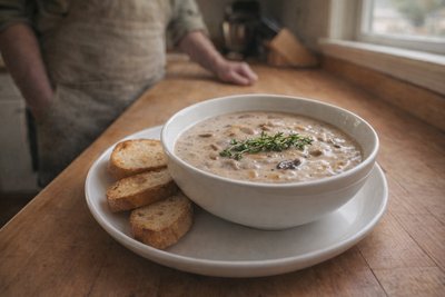 How to Make Creamy Mushroom Soup on the Stove